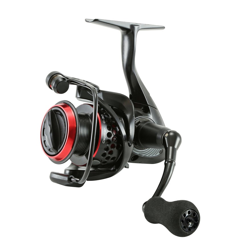 okuma Ceymar Lightweight Spinning Reel- C-40 ,Black/Red - Image 1